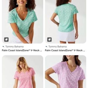 Tommy Bahama Island Zone tee.  NWot - Bright blue PINEAPPLE PRINT.